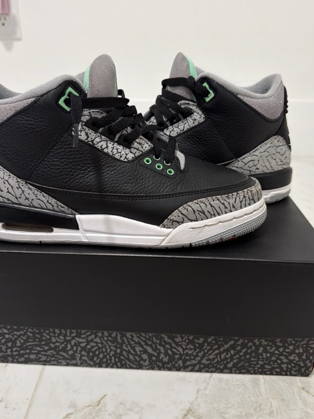 Jordan Kids Black, Grey & Mint Green Retro Sneakers